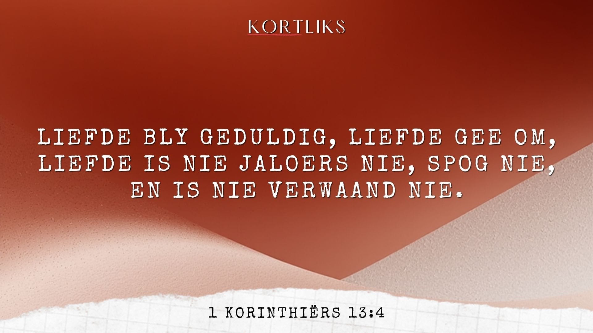 2 Februarie – Liefde is meer as 'n gevoel