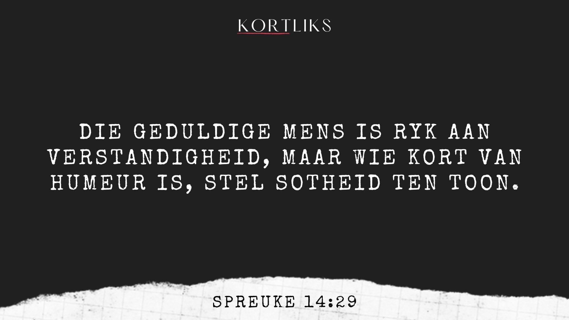21 Februarie – Geduld is ’n keuse