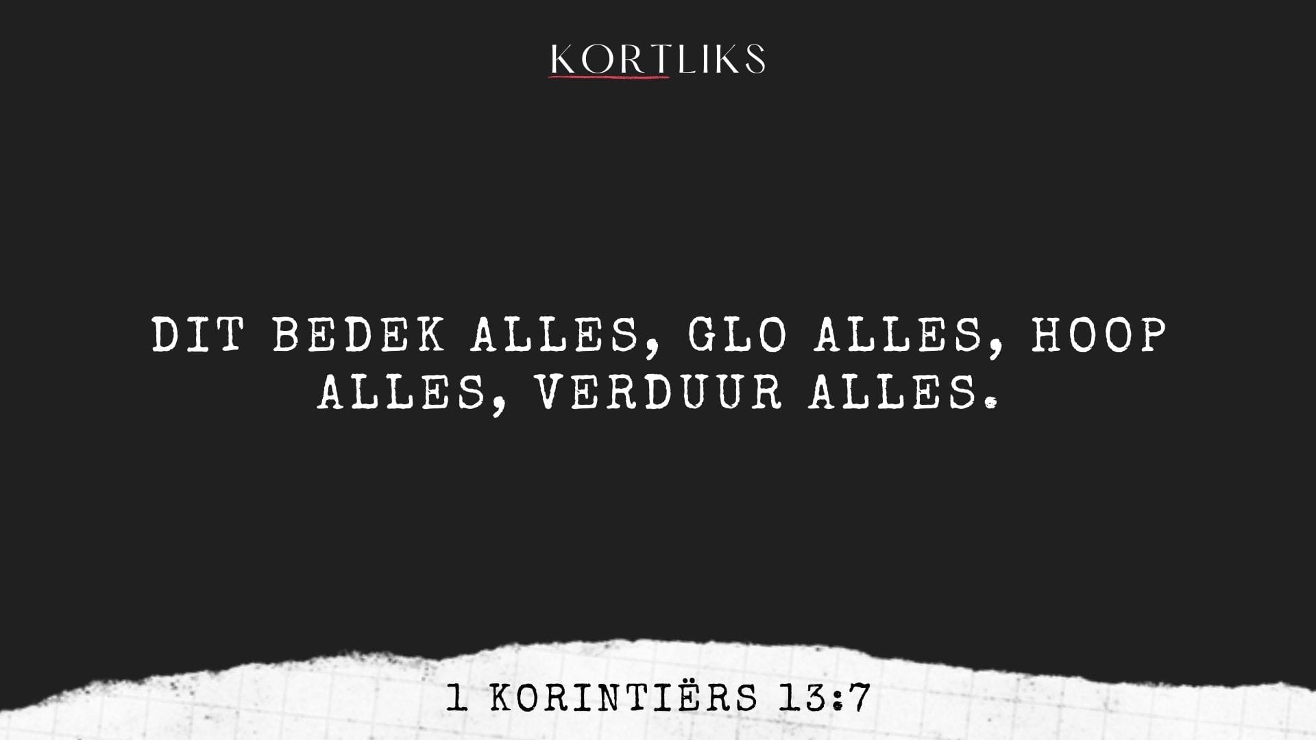 25 Februarie – Liefde hou aan