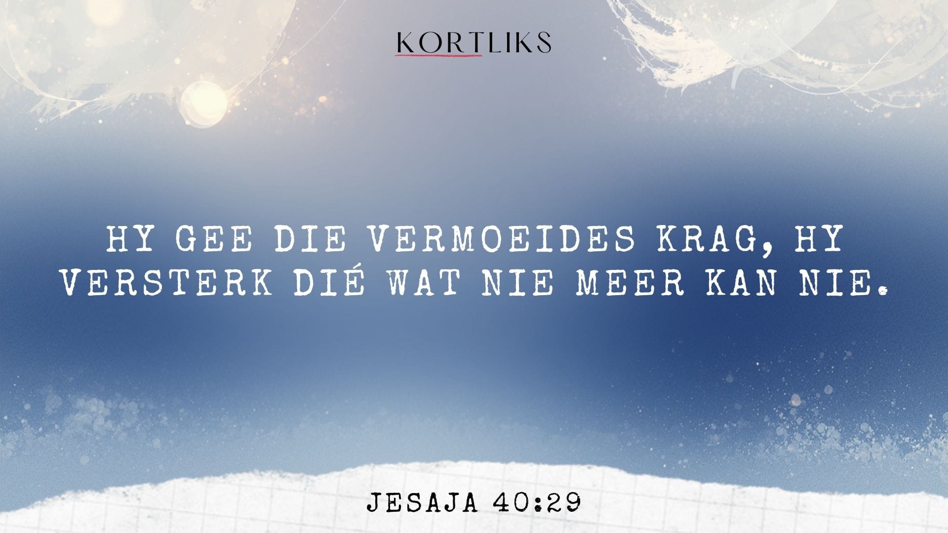 10 Maart – Moeg maar nie alleen nie