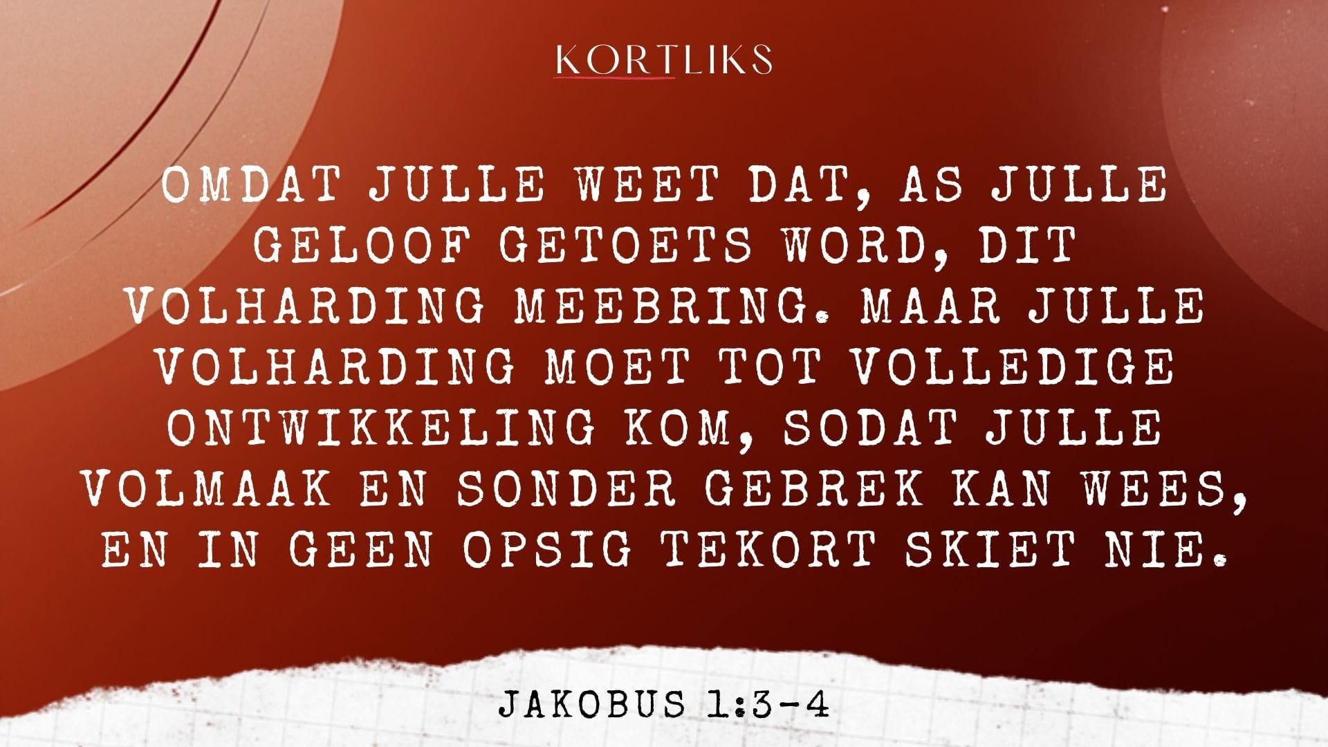 18 Maart – Volhard stadig en leer