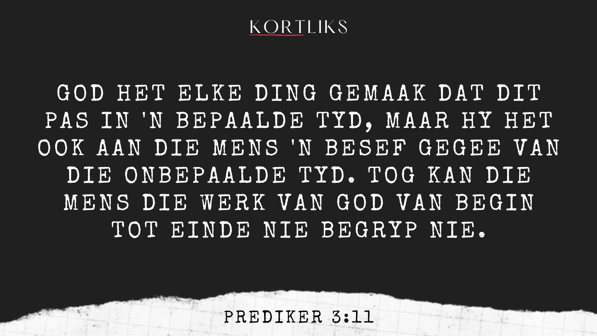 19 Maart – God se tyd is anders