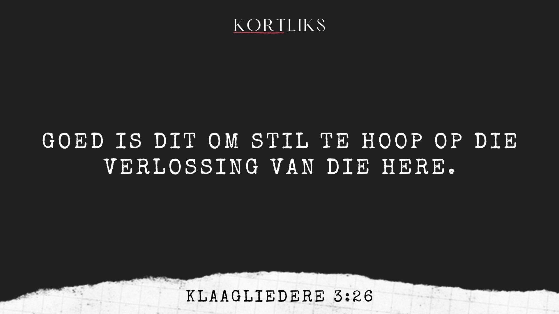 5 Maart – Wag sonder antwoorde