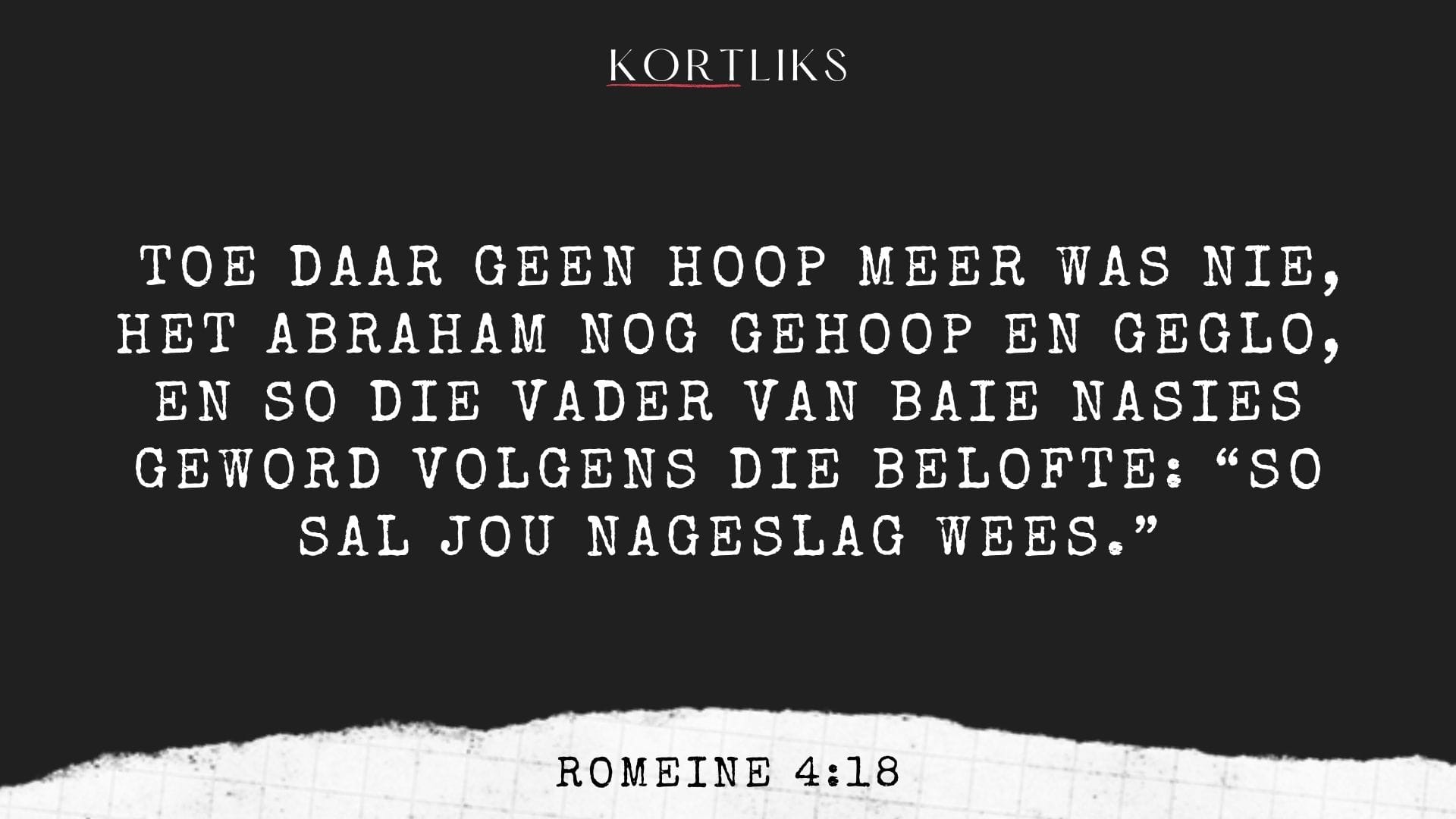 9 Maart – Hoop teen hoop