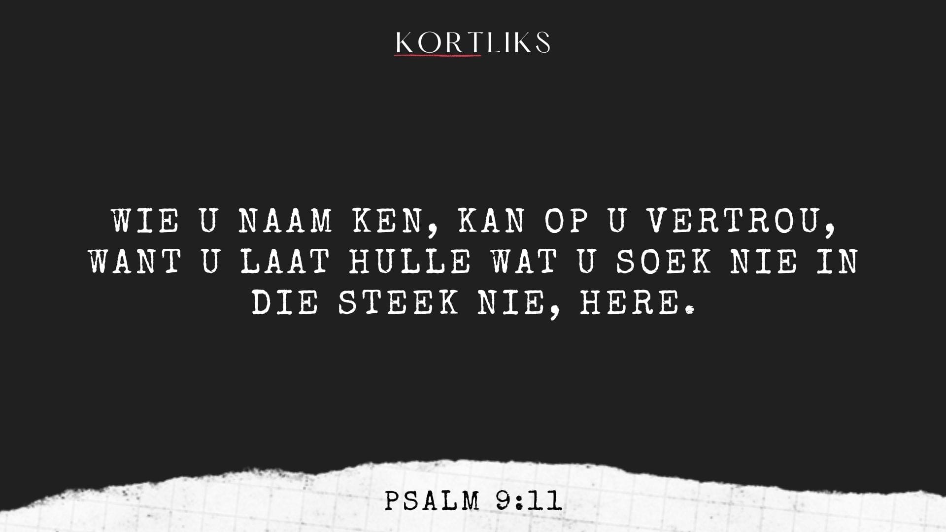 17 April – Vertroue groei met tyd