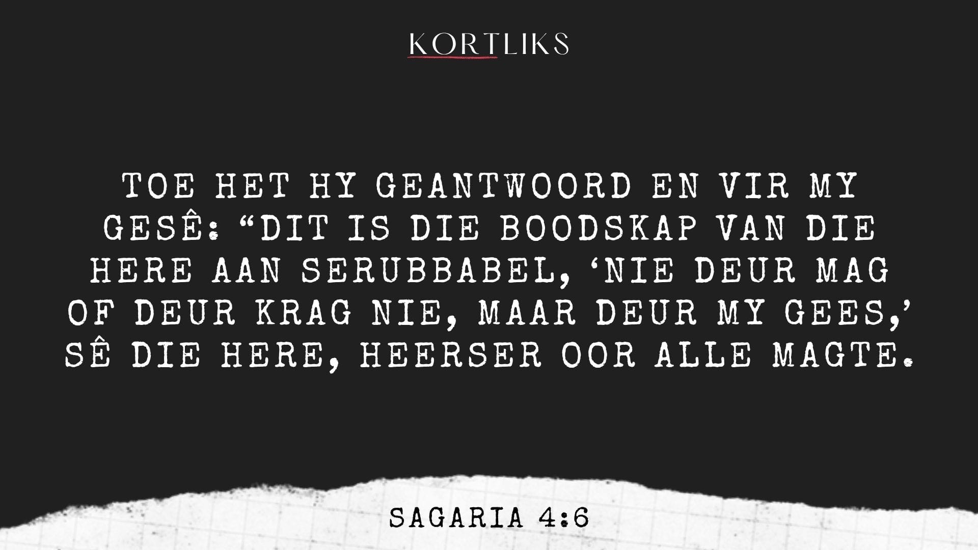 20 April – Nie my krag nie
