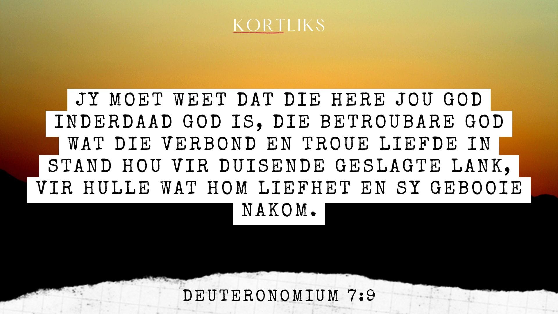 25 April – God is betroubaar