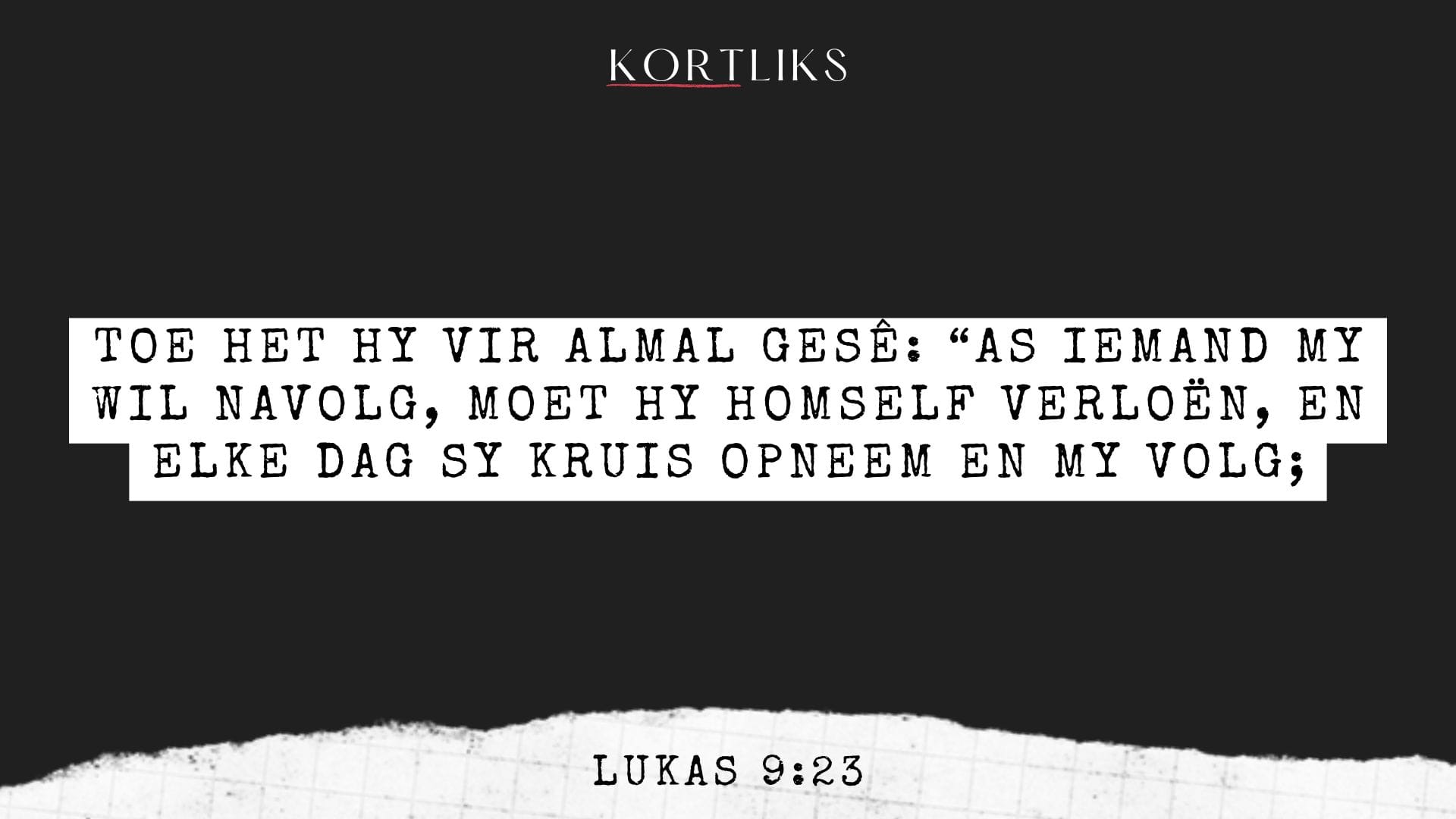 26 April – Oorgawe elke dag