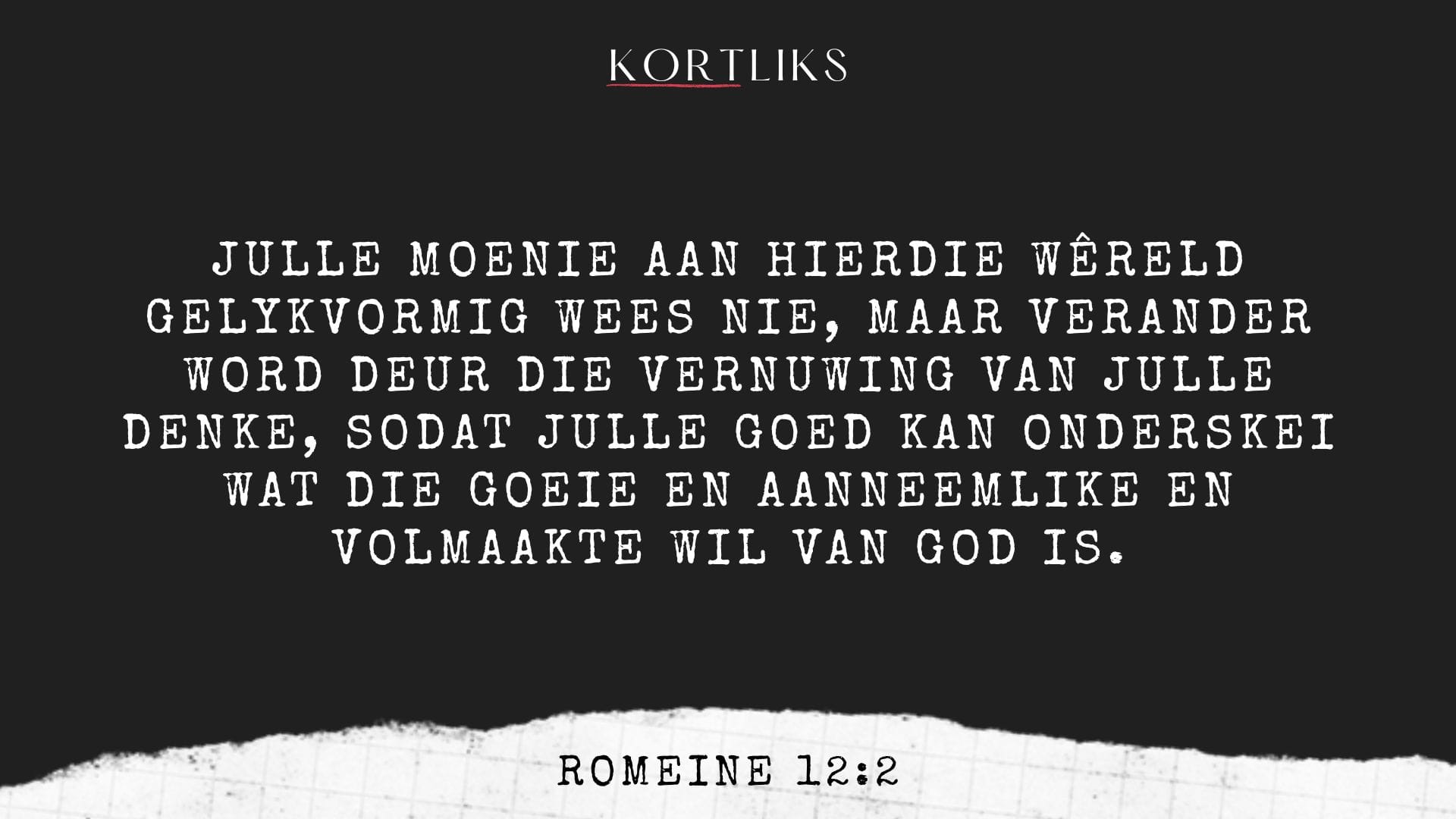 28 April – God se wil is lewe