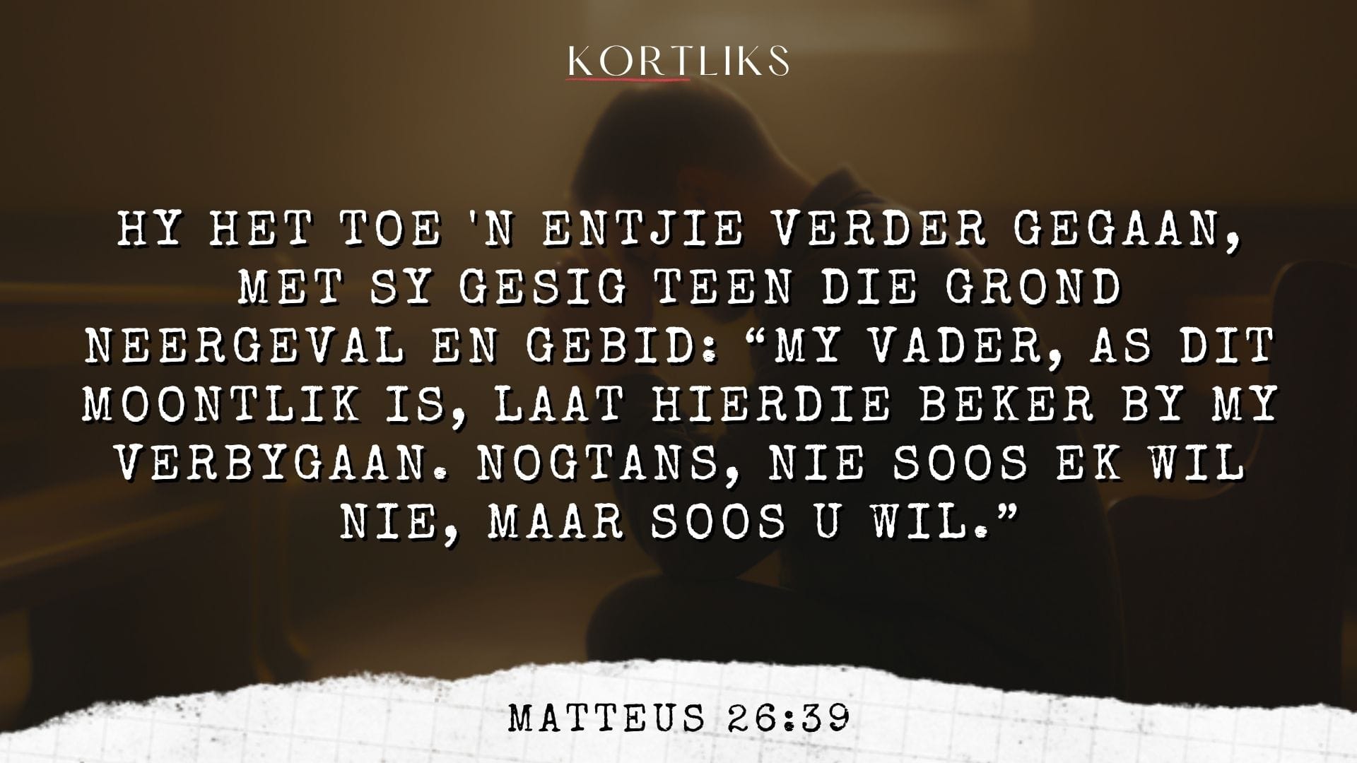 3 April – My wil vs God se wil