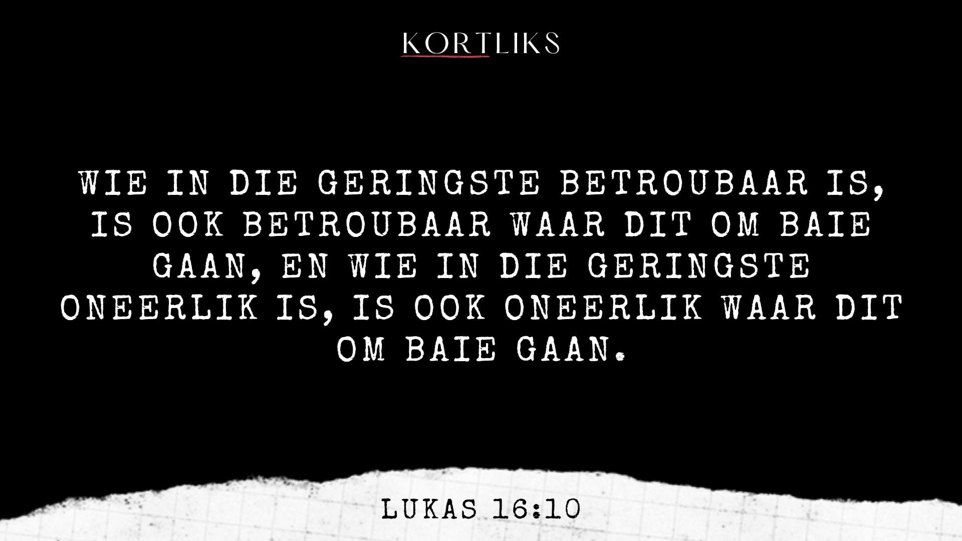 6 April – Klein dade van gehoorsaamheid lei tot groot oes