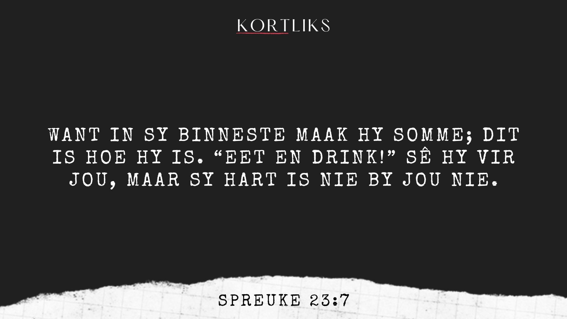 26 Mei - Stem jou gedagtes en woorde ooreen?