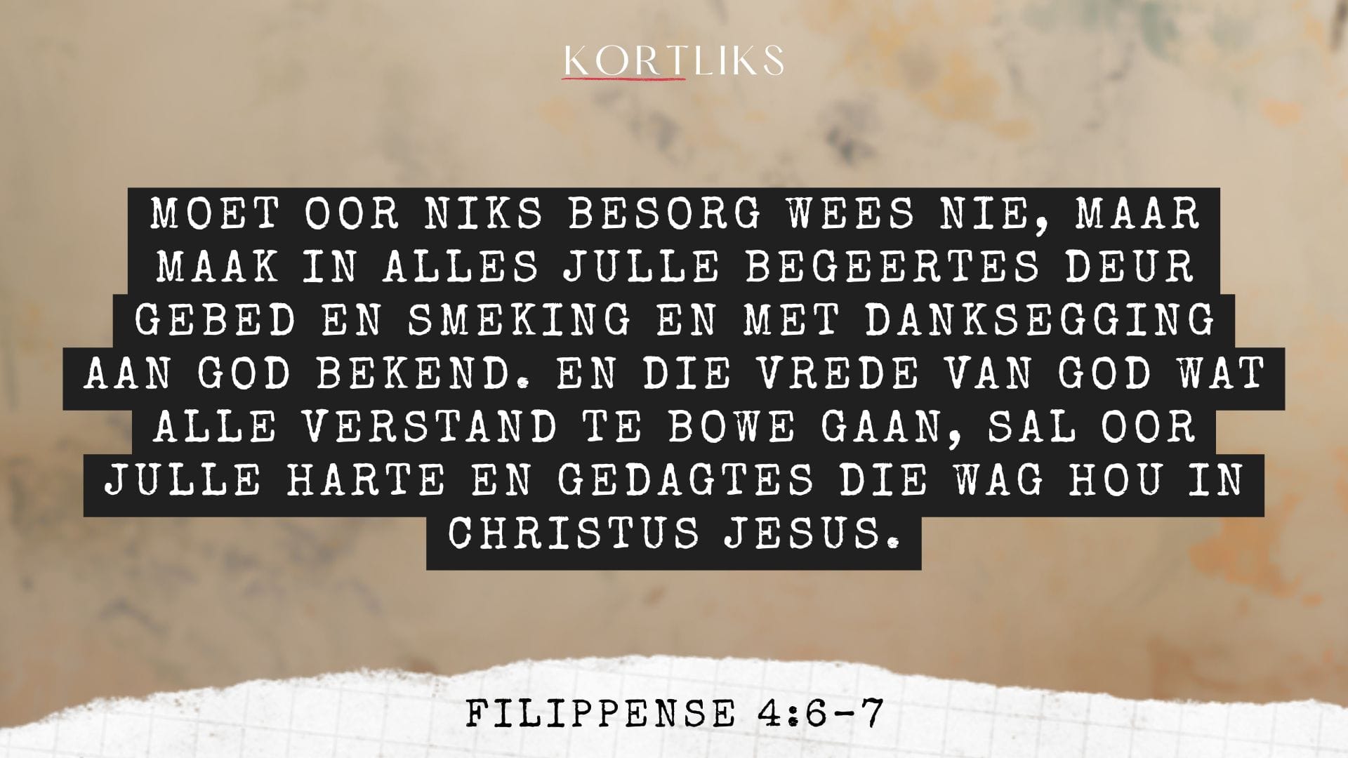 7 Mei - Angs in die kop