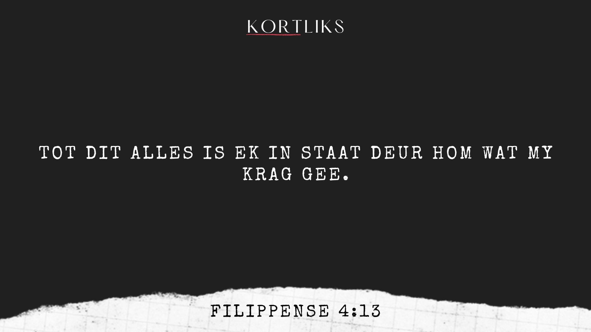 16 Junie – God gee krag