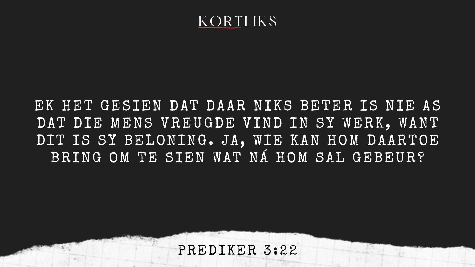 18 Junie – Werk met betekenis