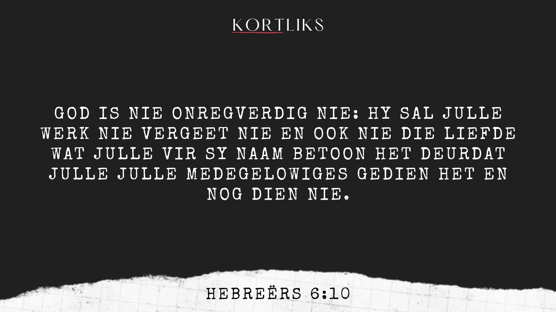 2 Junie – God sien my werk raak