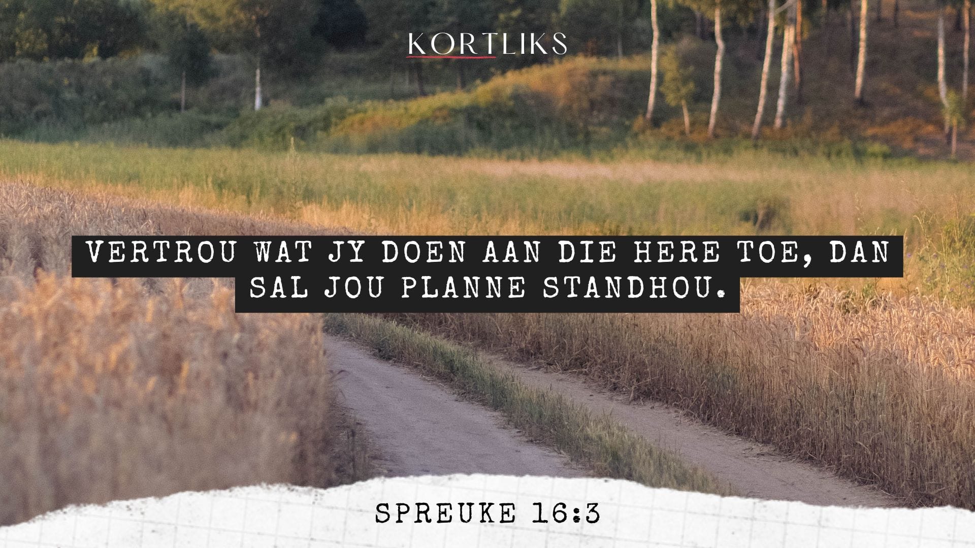 29 Junie – Vertrou God in my werk
