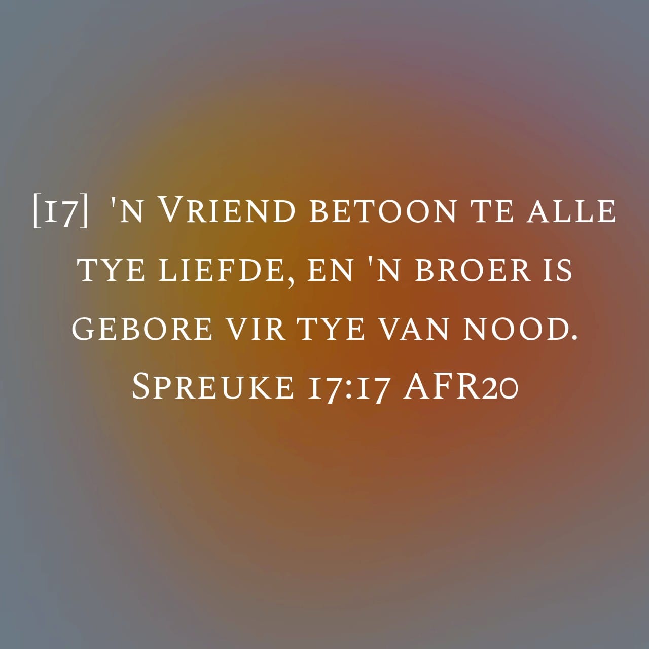 25 Julie – Wees getrou aan mense