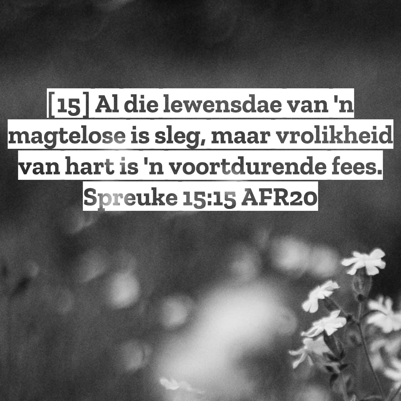 26 Augustus – Vreugde wat aansteek