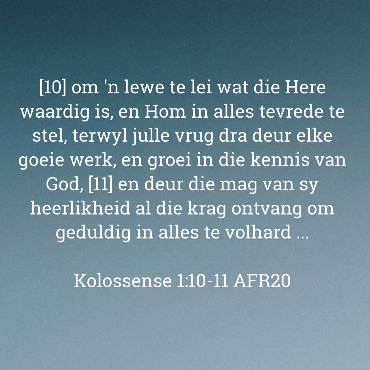 21 September - Volhard met geduld