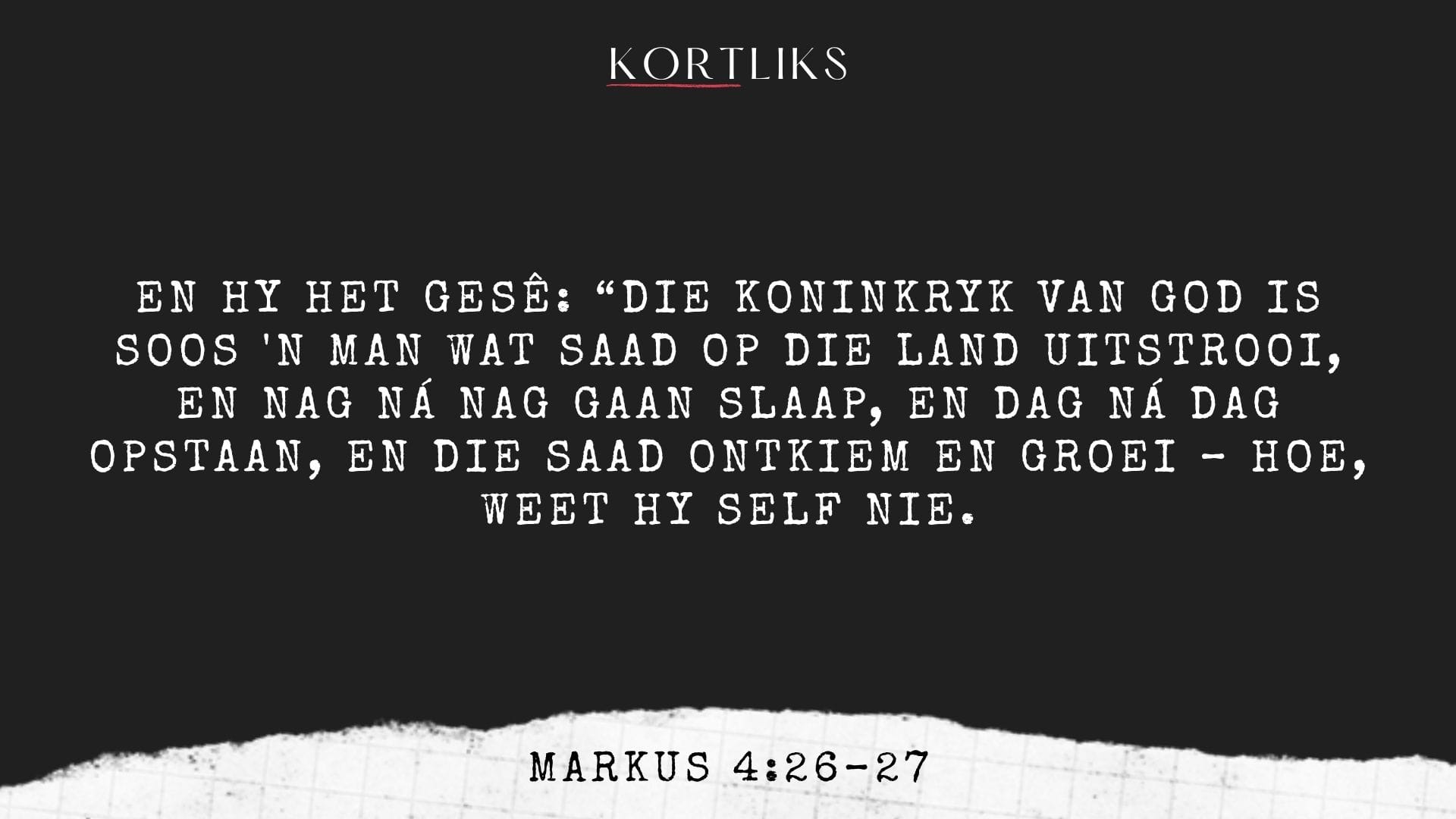 2 September – Groei vat tyd