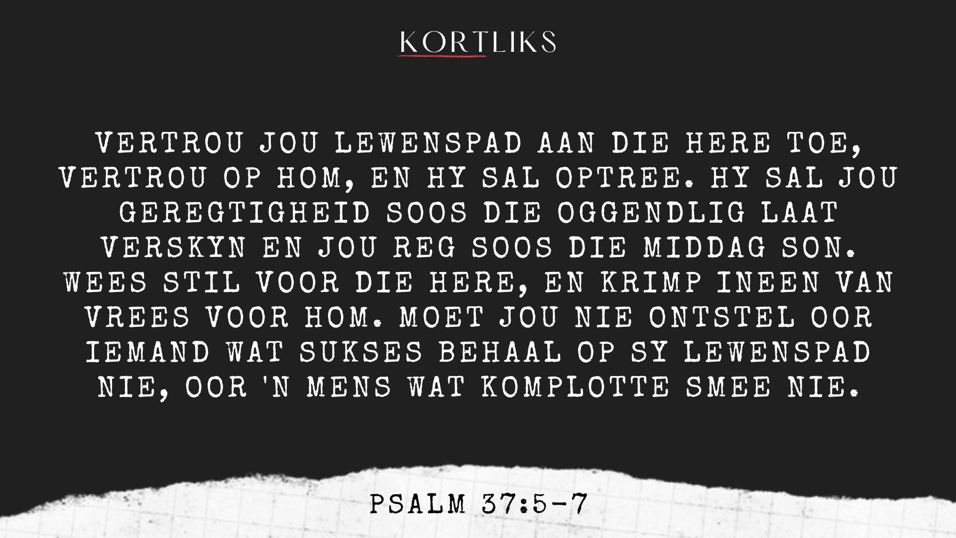 23 September – Volhard selfs wanneer dit stil raak