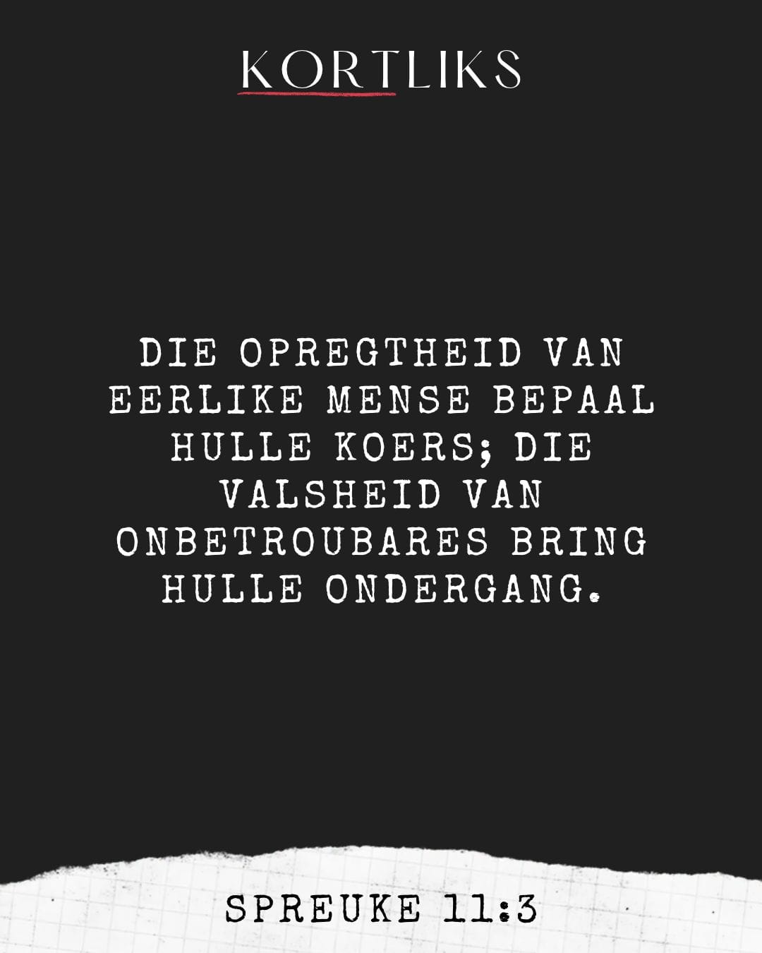 12 Oktober - Integriteit wanneer niemand kyk nie