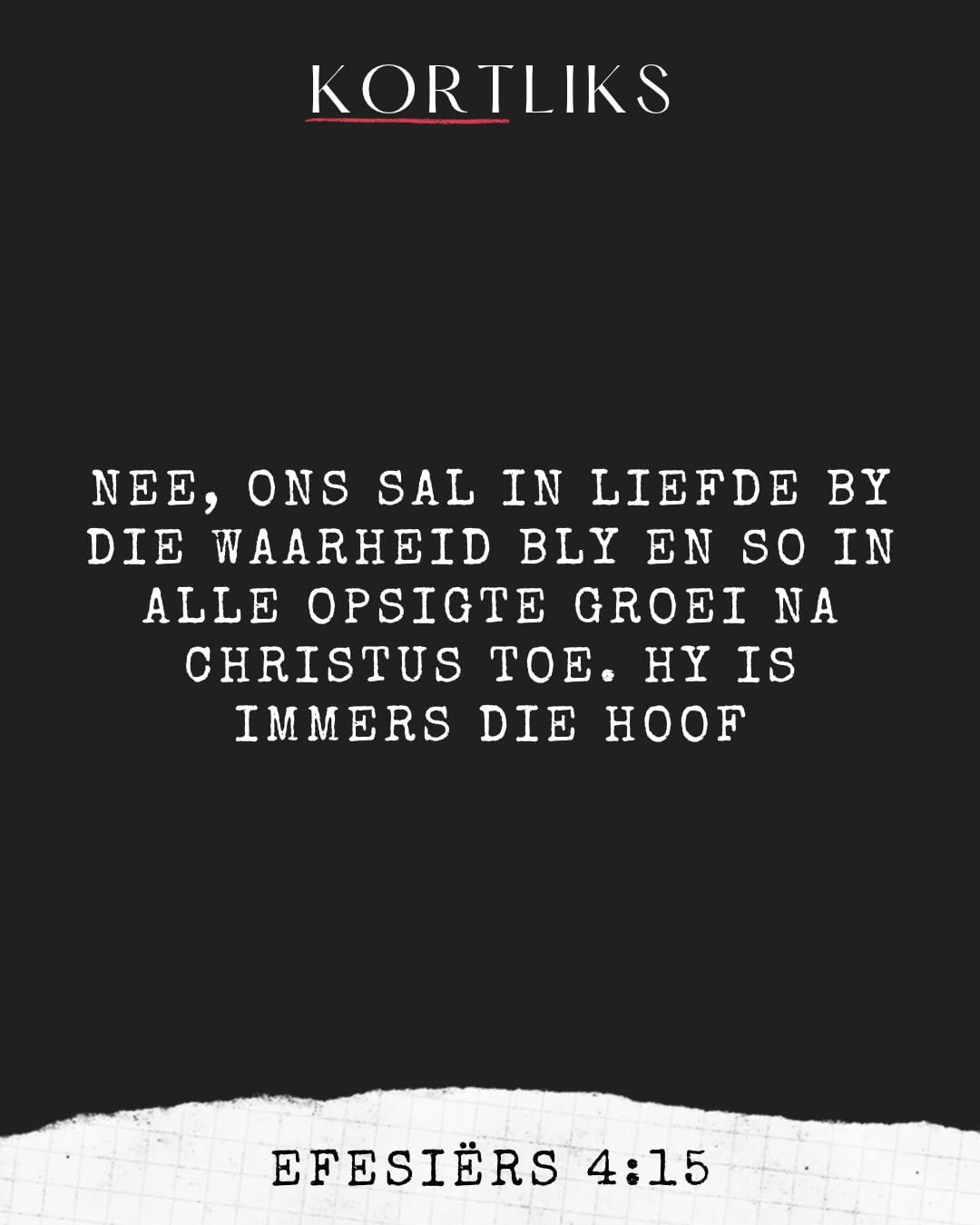 18 Oktober – Waarheid in liefde