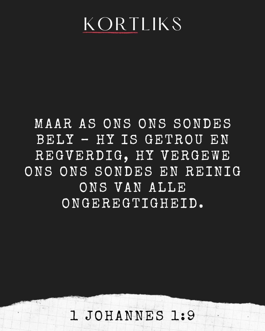 19 Oktober - Eerlik oor my foute