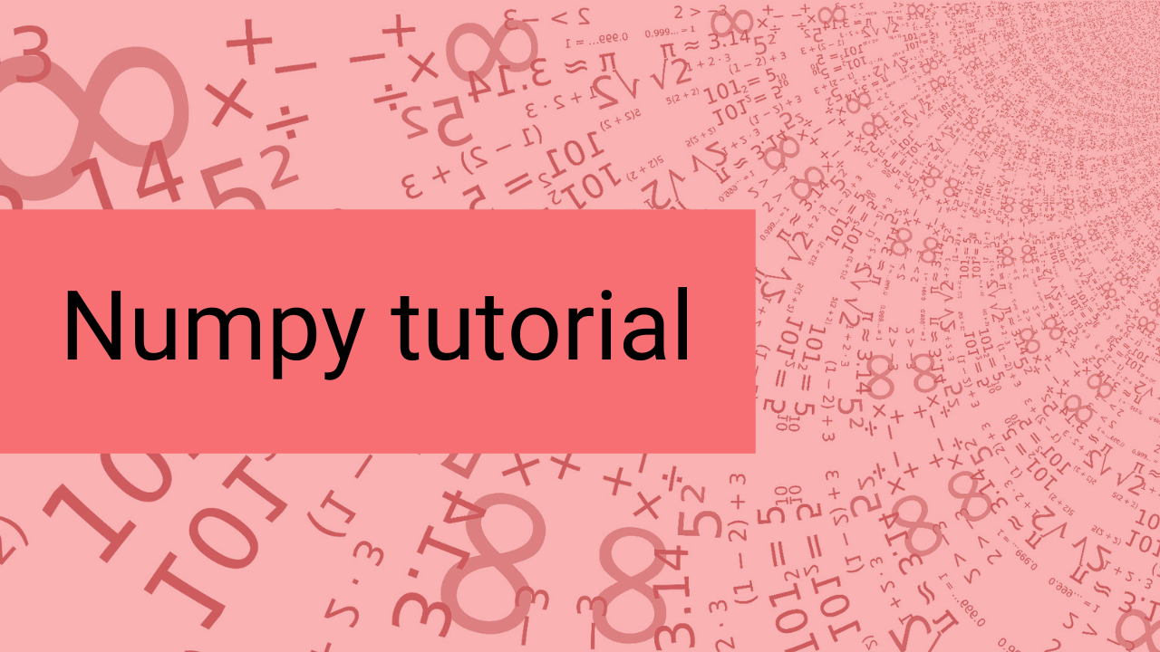 NumPy tutorial