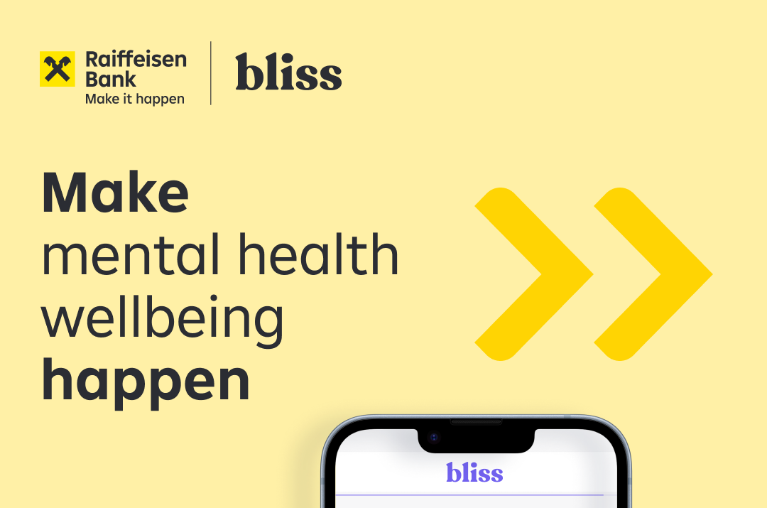 Bliss sjell terapinë online në vendin e punës: Raiffeisen Bank Shqipëri udhëheq tregun me një model të ri të kujdesit për punonjësit