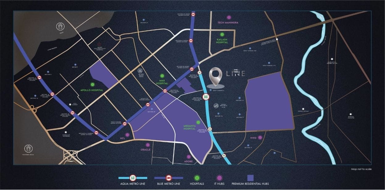 M3M The Line Location Map