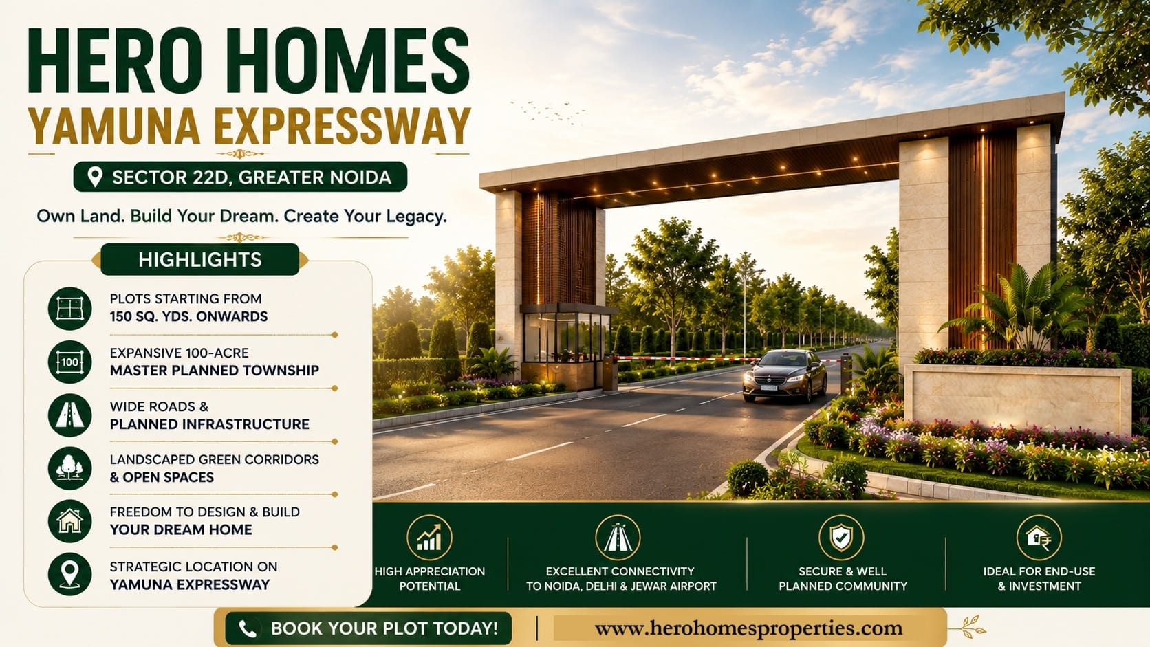 Hero Homes Yamuna Expressway - Building a Legacy Through Residential Plot Ownership