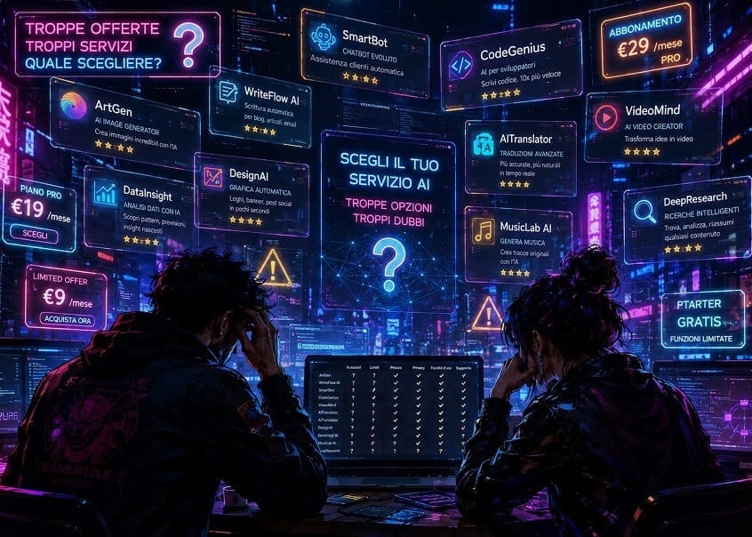 Servizi online di Intelligenza Artificiale: scegliere tra offerte, rischi e opportunità