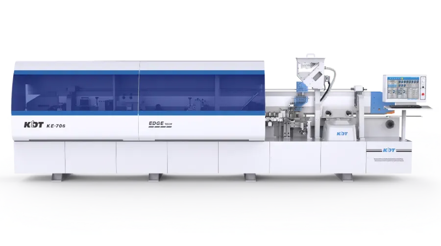 mașină de aplicat cant unilaterală KDT KE-706B cu panou de control CNC pentru ateliere profesionale