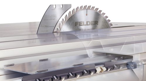 Ferăstrău circular de formatizat FELDER K 500 professional, echipat cu masa mobilă "X-Roll" și panou de control opțional "Power-Drive"