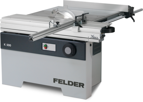 Ferăstrău circular de formatizat FELDER K 50, cu masa mobilă "X-Roll" și ghidaj paralel, într-un design compact și robust