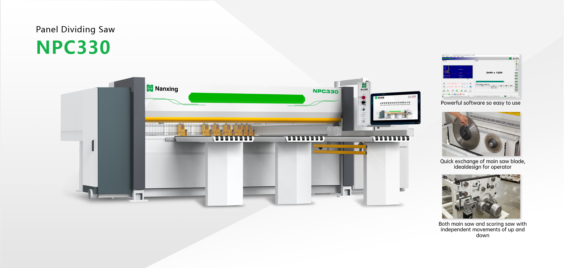 Ferăstrău Orizontal, NANXING (Încărcare Frontală), NPC330