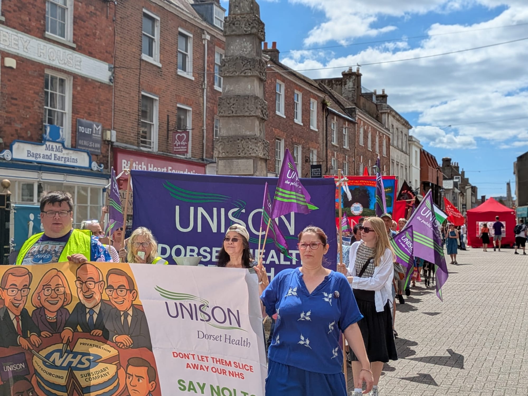 Dorchester Protest Draws Crowd in Defence of NHS Staff
