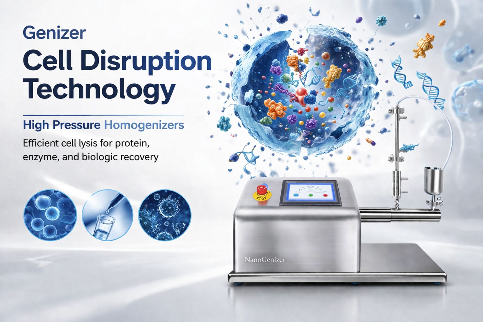 Cell Disruption by High Pressure Homogenization | High Efficiency Cell Lysis Technology