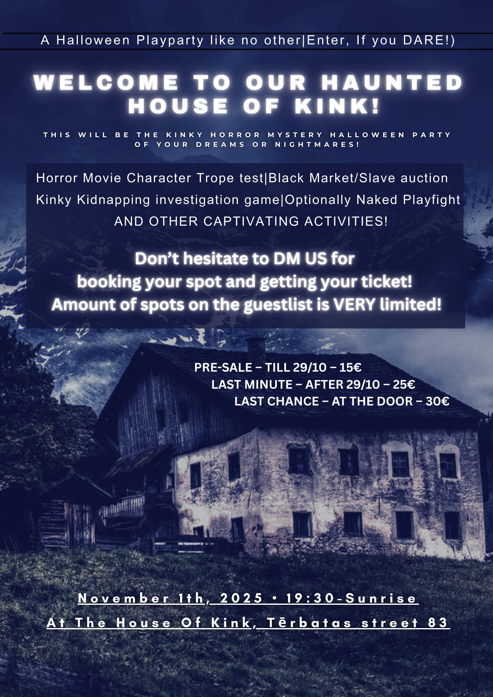 Kinky Horror Mystery Halloween party