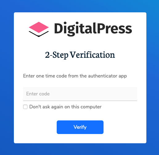 Protect your account with a 2-step verification