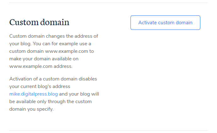 Custom domains with Ghost blog