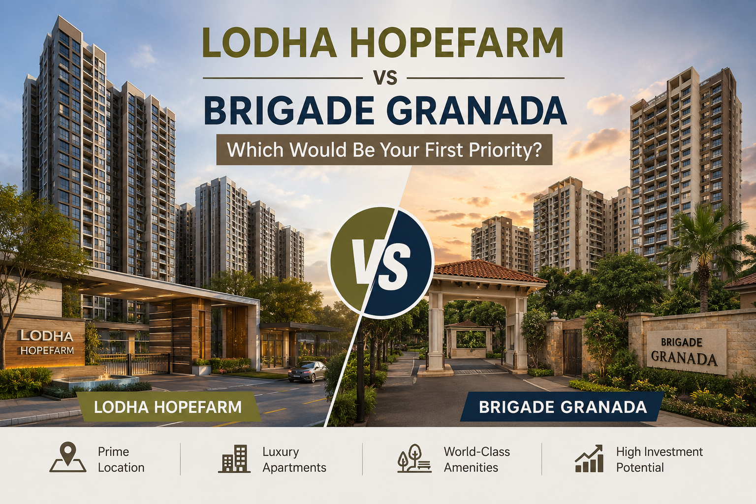 Lodha Hopefarm vs Brigade Granada: Which Would Be Your First Priority?