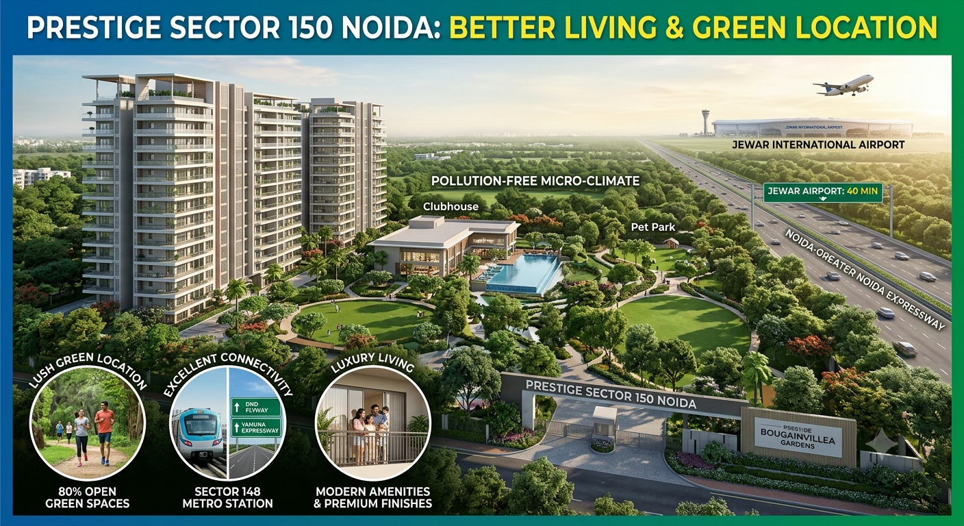Prestige Sector 150 Noida Near Jewar Airport: Better Living & Green Location