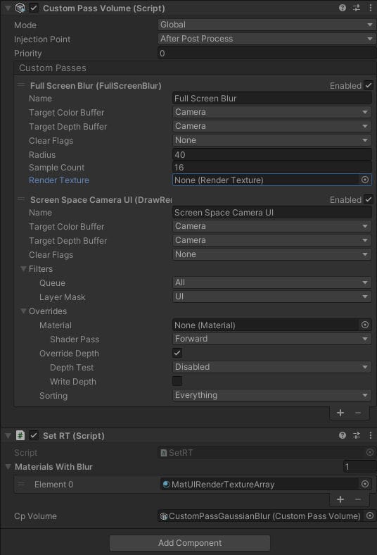 Unity UI Blur In HDRP