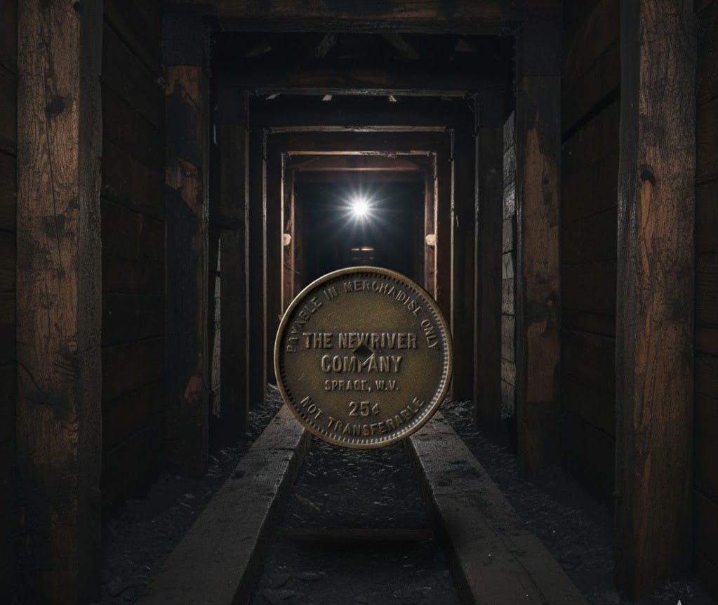 I owe my soul to the company store Man