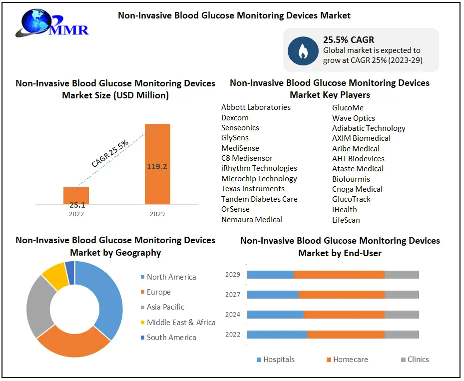 Non-Invasive Blood Glucose Monitoring Devices Market Size, Share, Key Leaders Analysis, Growth, Demands, Emerging Technology by Regional Forecast to 2029