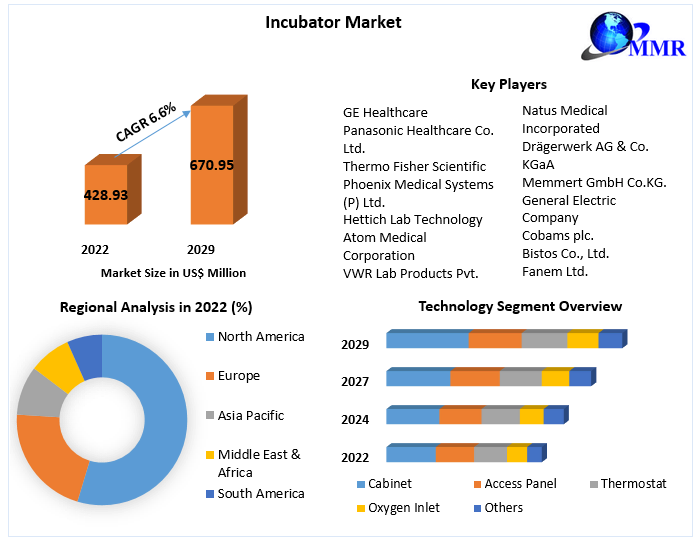 Incubator Market Growth Segments, Leading Regions with Top Countries Data and Forecast 2029