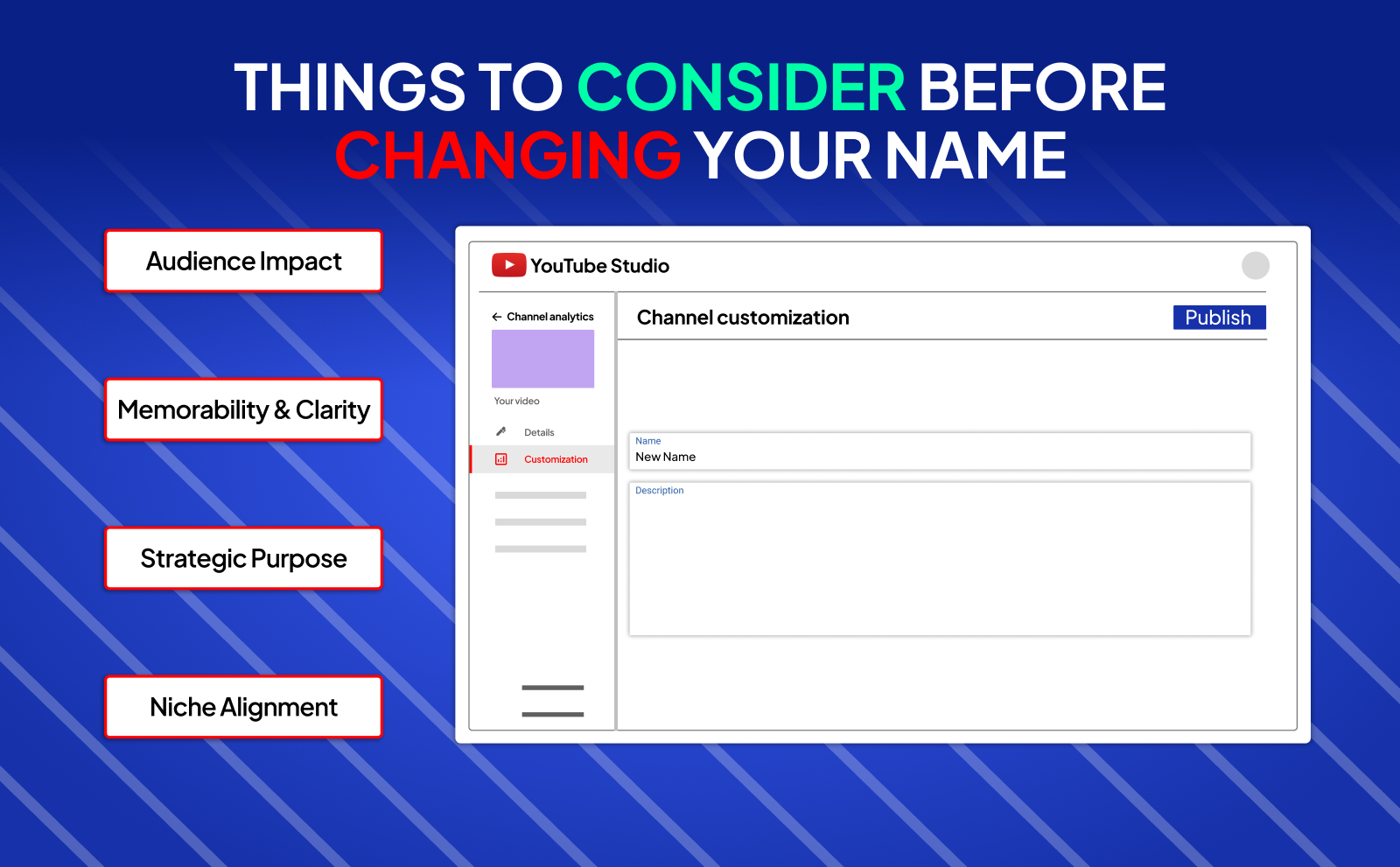 Things to consider before changing your YouTube Channel name